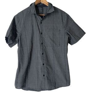 lululemon athletica Black and White Checkered Casual Button Down Shirt